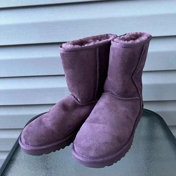 Ugg Classic Short II Metallic Port Shearling Sheepskin Women’s 9 - Picture 2 of 16